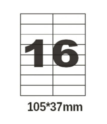 Etichete autoadezive A4, 100 foi, 16 buc, 105*37 mm